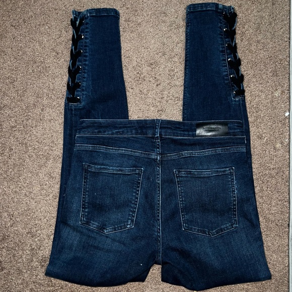 Scotch & Soda La Bohemienne Mid-Rise Skinny Jeans w/ Lace-Up Detail - Size 29/32 - Picture 7 of 14